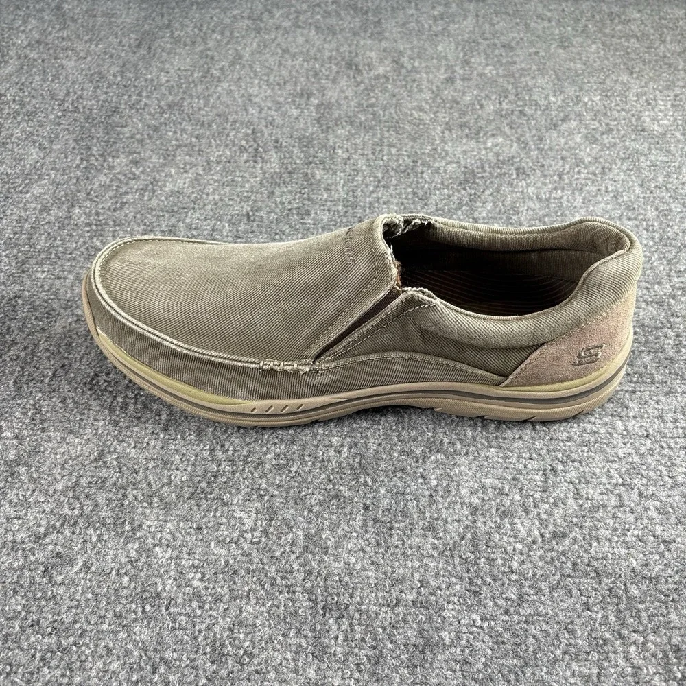 Skechers Loafers Men's 12 Gray Expected Avillo Relaxed Fit Memory Foam Canvas